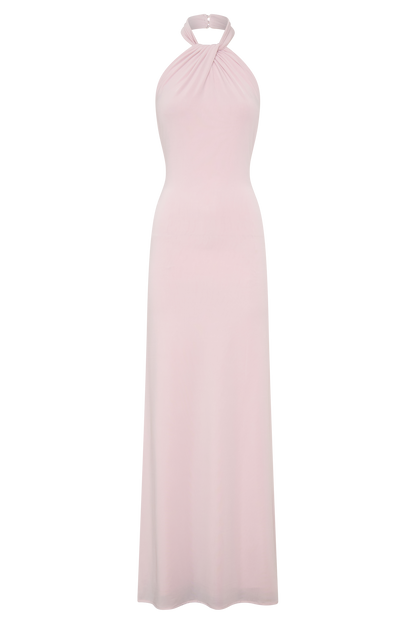 Elyna Halter Yaka Maksi Elbise -Pembe