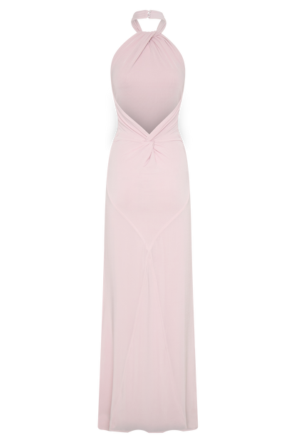 Elyna Halter Yaka Maksi Elbise -Pembe