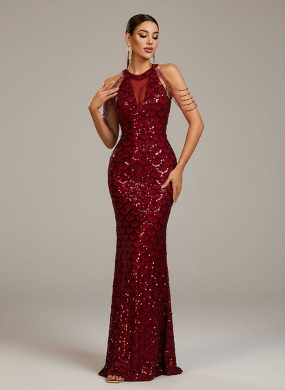 Amaryllis Zarif Denizkızı Maxi Elbisesi