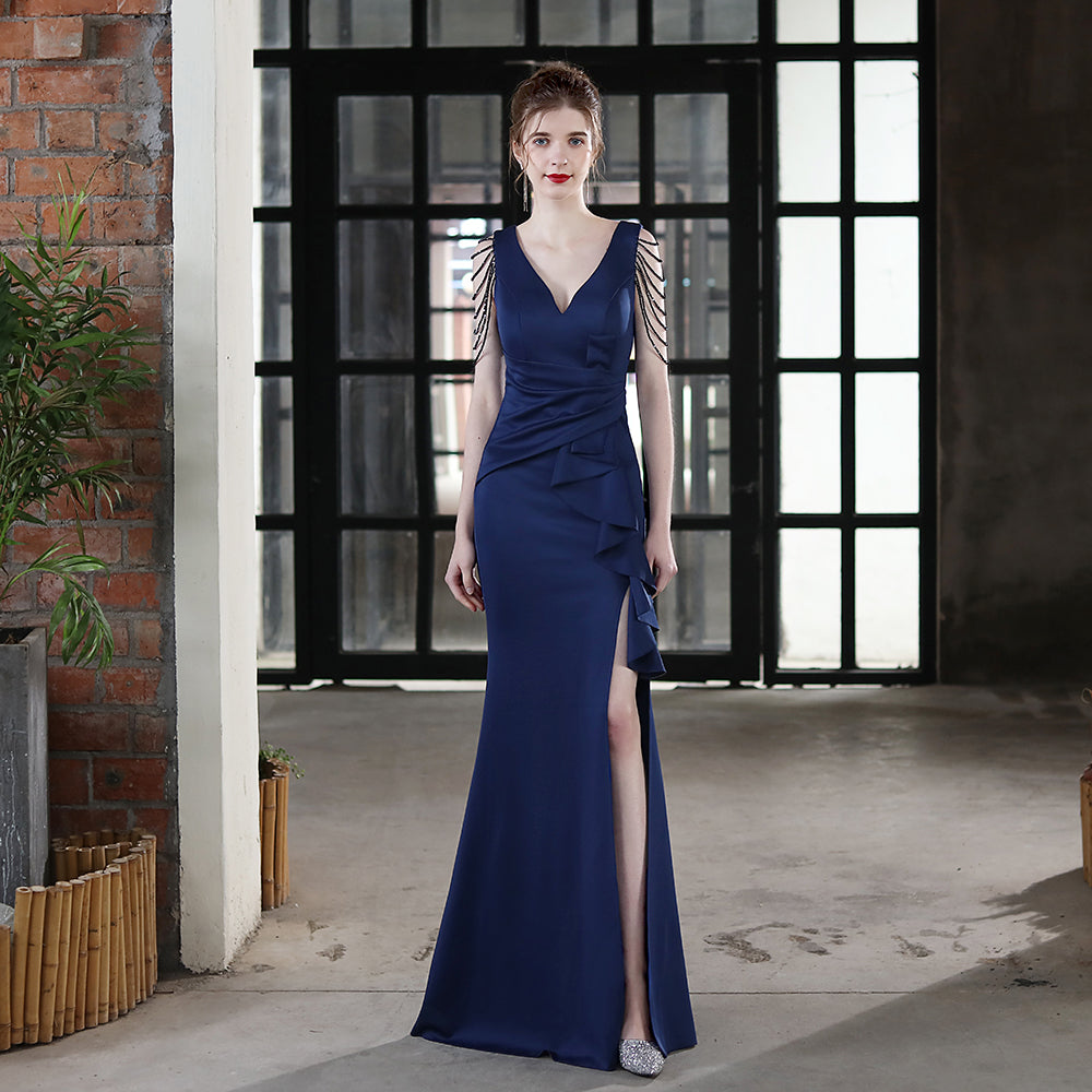 the Alexis ruffle gown