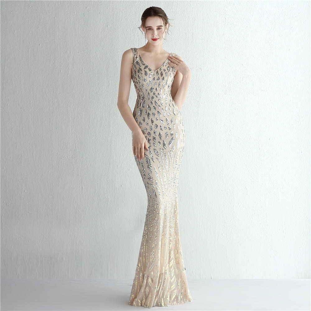 The Betsy Sequin pattern gown