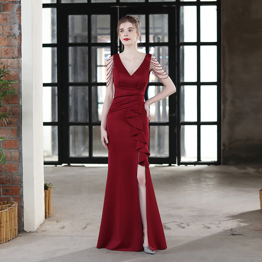 the Alexis ruffle gown