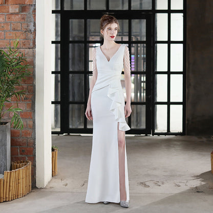 the Alexis ruffle gown