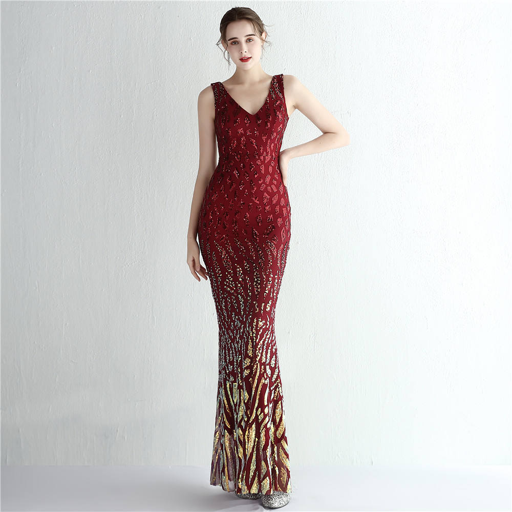 The Betsy Sequin pattern gown