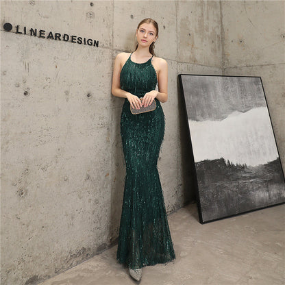 The Jackie halter gown