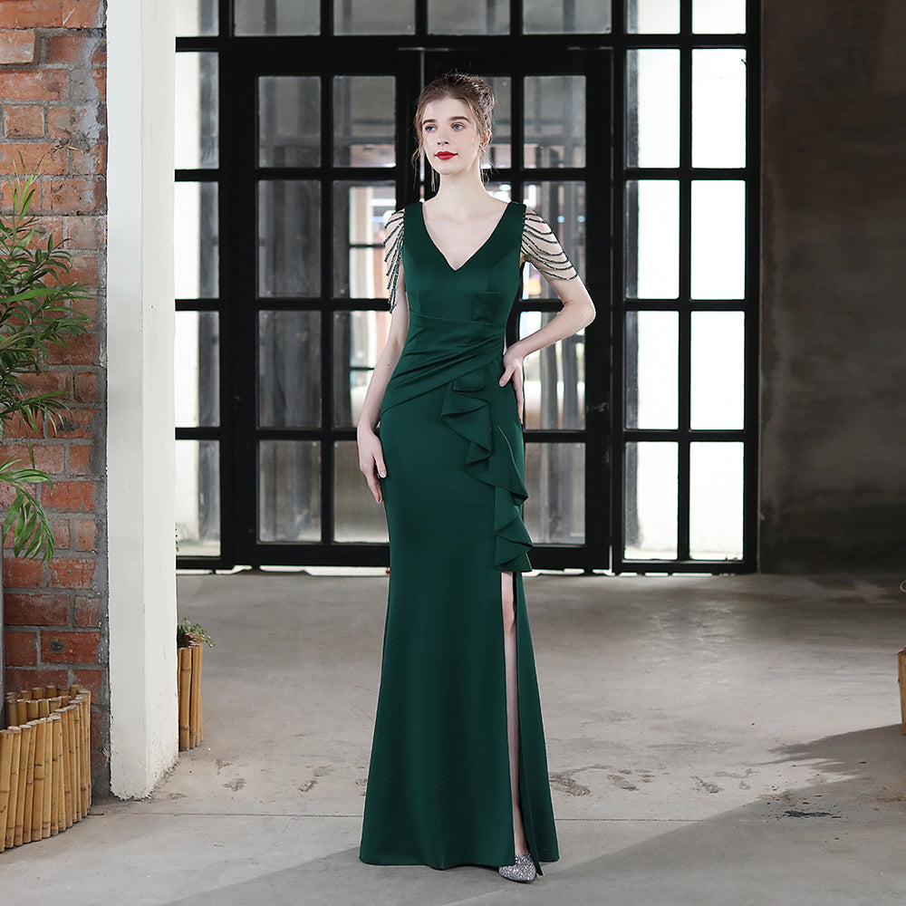 the Alexis ruffle gown