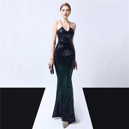 Gabriella Ombre Abiye Maxi Elbise