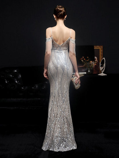Silver Maxi Elbise