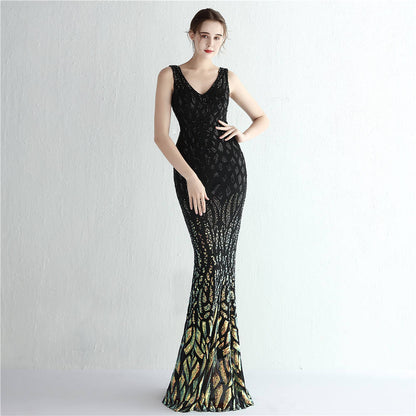 The Betsy Sequin pattern gown