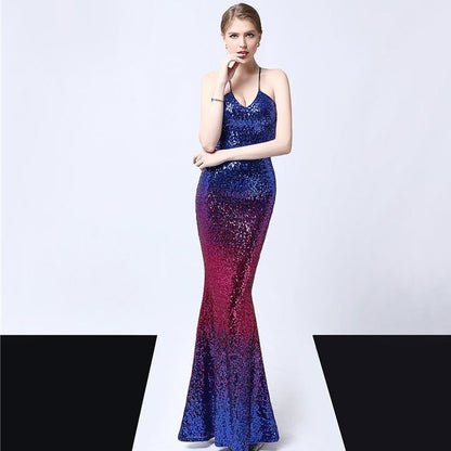 Gabriella Ombre Abiye Maxi Elbise