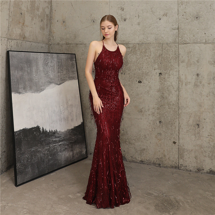 The Jackie halter gown
