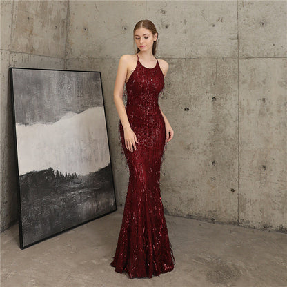 The Jackie halter gown