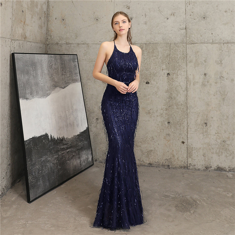 The Jackie halter gown