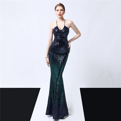 Gabriella Ombre Abiye Maxi Elbise