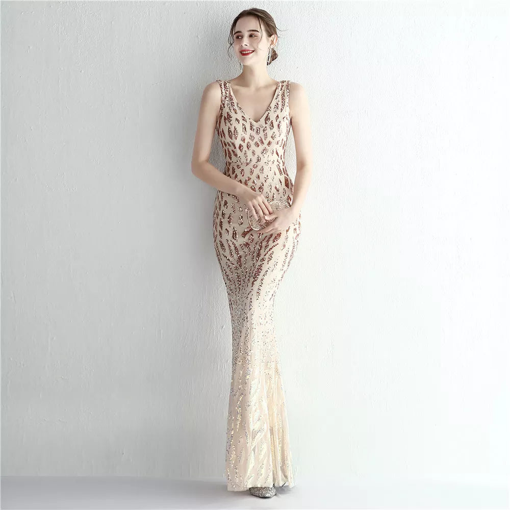 The Betsy Sequin pattern gown