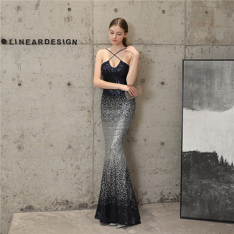 Gabriella Ombre Abiye Maxi Elbise