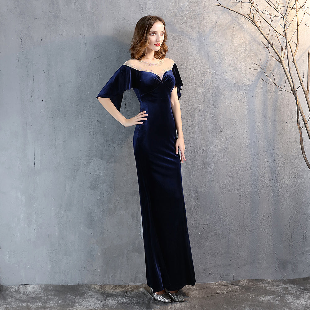 Irina Kadife Abiye Maxi Elbise