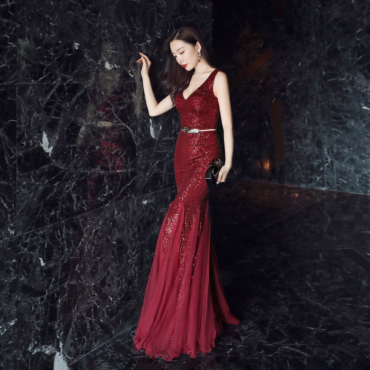 Pageant Balık Kuyruğu Maxi Abiye Elbise