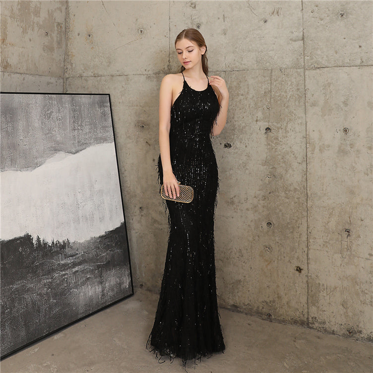The Jackie halter gown
