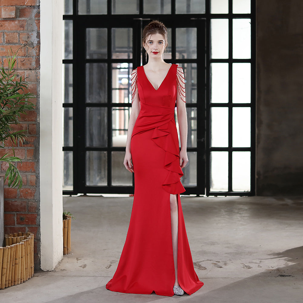 the Alexis ruffle gown