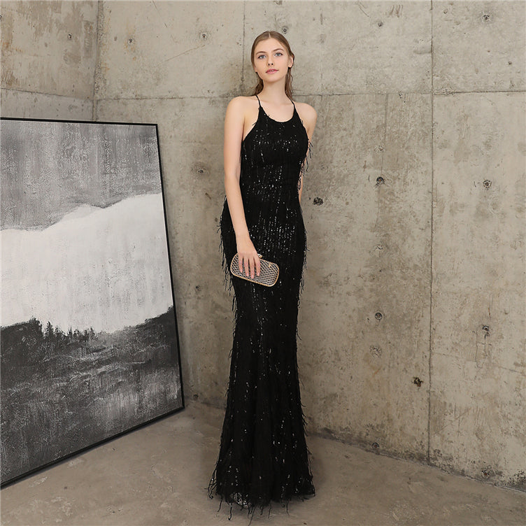 The Jackie halter gown