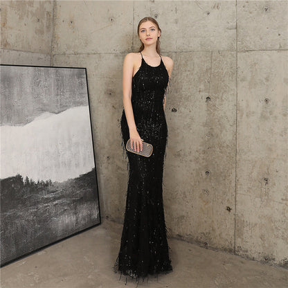 The Jackie halter gown