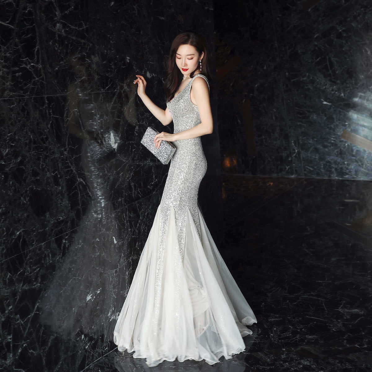 Pageant Balık Kuyruğu Maxi Abiye Elbise