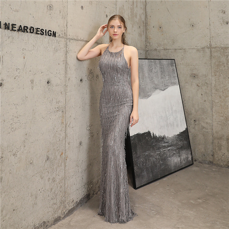The Jackie halter gown