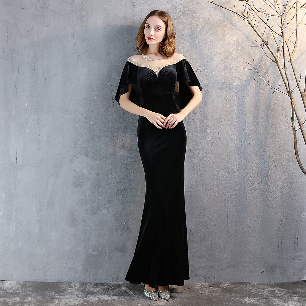 Irina Kadife Abiye Maxi Elbise