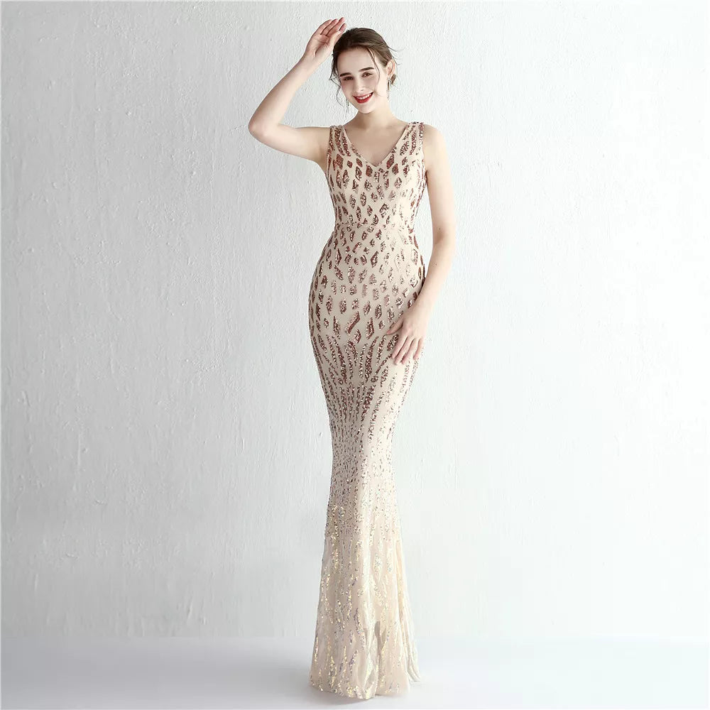 The Betsy Sequin pattern gown