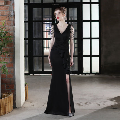 the Alexis ruffle gown