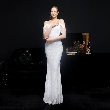 The Gwenyth tassel sleeve gown