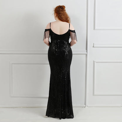 The Gwenyth tassel sleeve gown