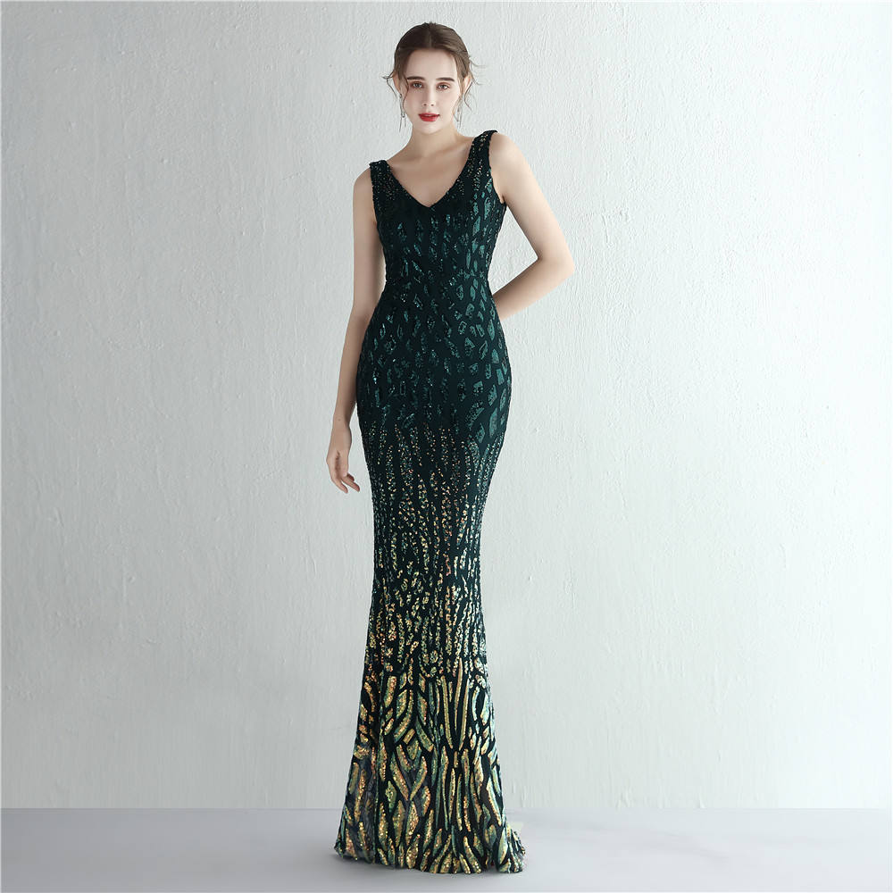 The Betsy Sequin pattern gown