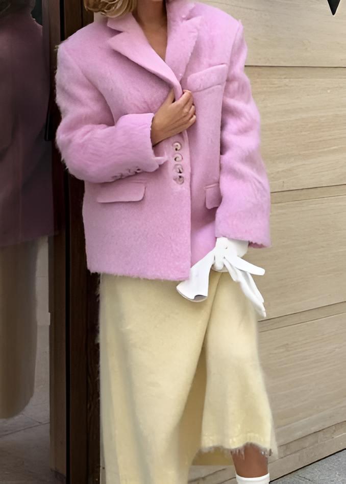 Bella Oversize Yün Dokulu Blazer Kaban