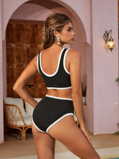 Jacoby Düğmeli Bikini Siyah İkili Takım