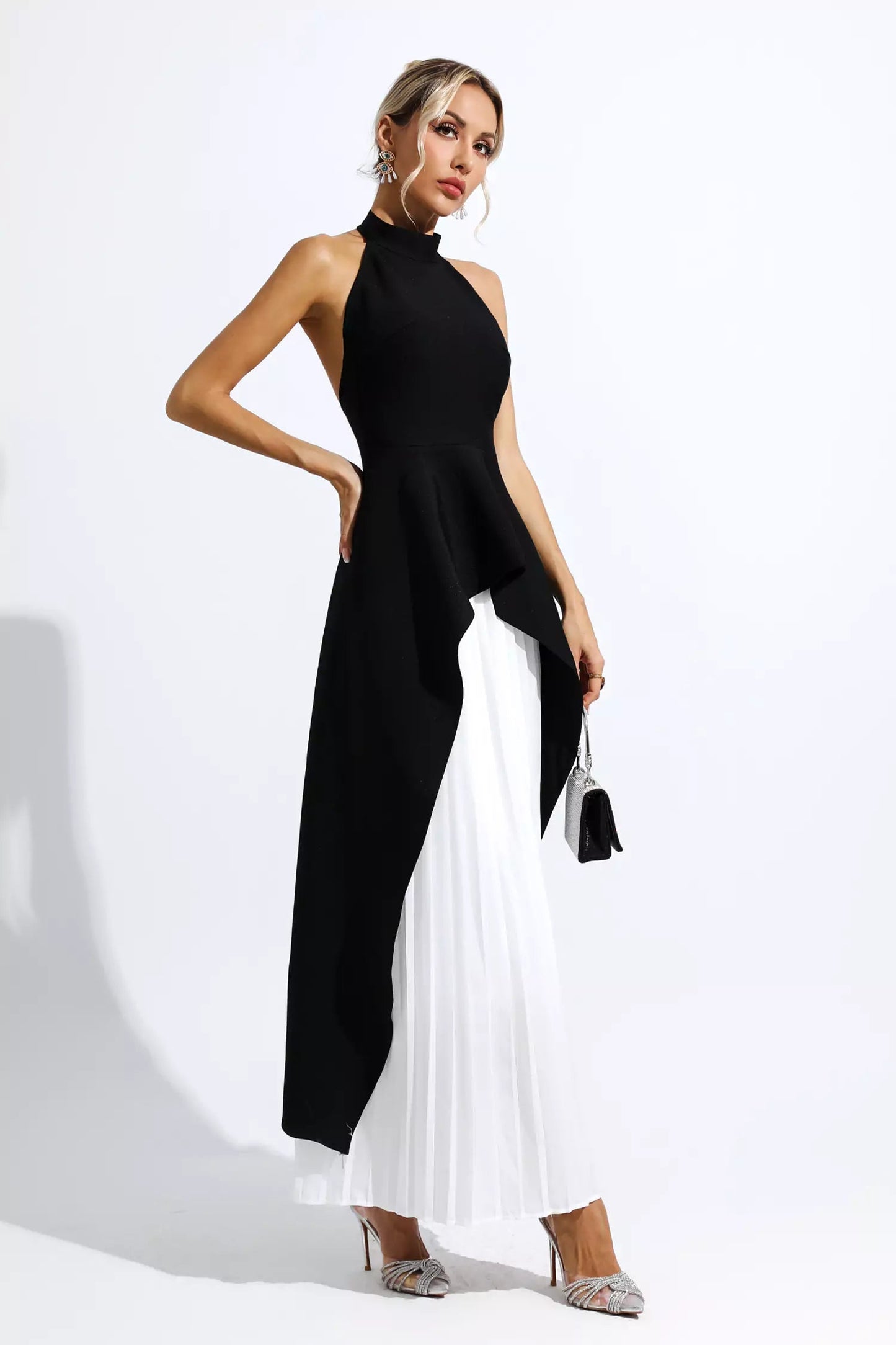 Kamryn Czarno-biały zestaw spódnic maxi