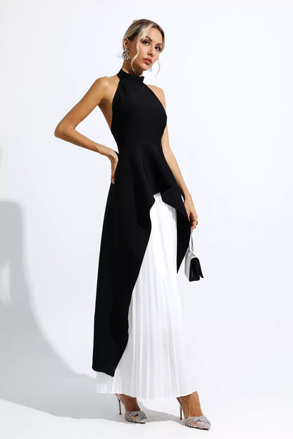 Kamryn Czarno-biały zestaw spódnic maxi