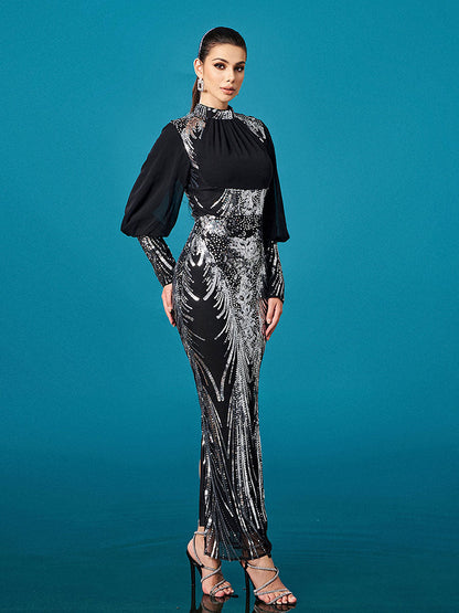 Lorelei Balon Kollu Maxi Elbisesi