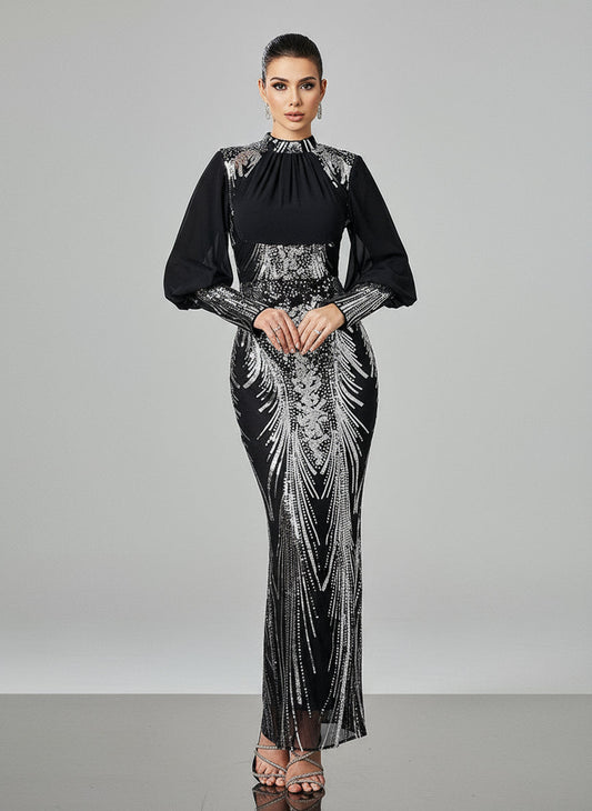 Lorelei Balon Kollu Maxi Elbisesi