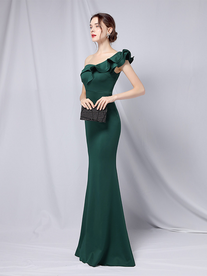 Fiorenza Fırfırlı Denizkızı Maxi Elbise