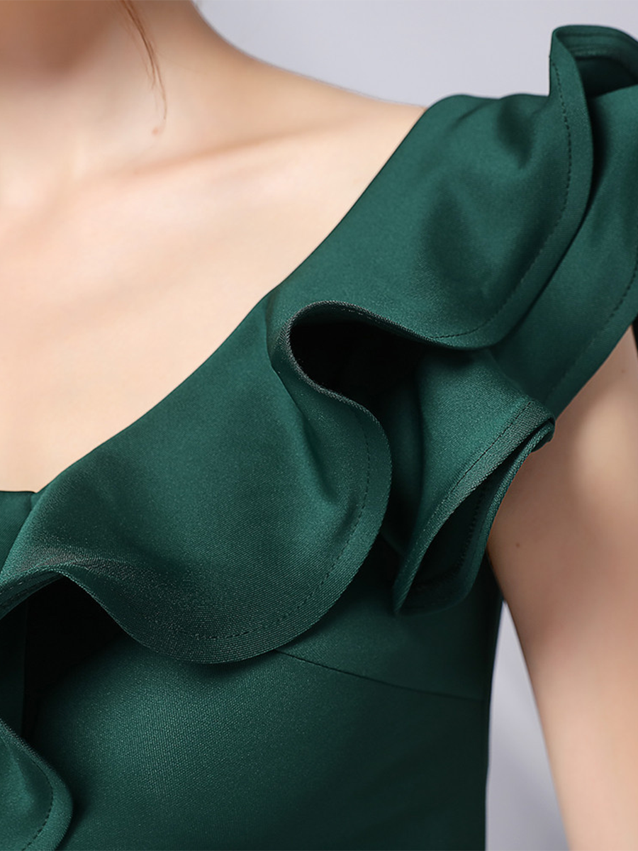 Fiorenza Fırfırlı Denizkızı Maxi Elbise