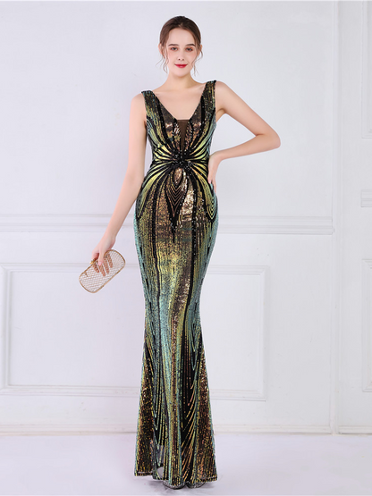 Talia V Yaka Maxi Elbisesi