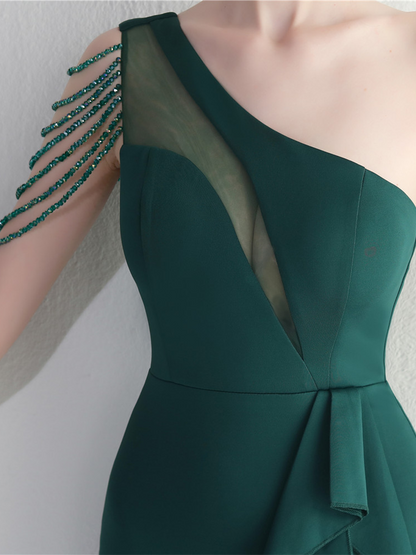 Saoirse Tek Omuz Kesimli Maxi Elbise