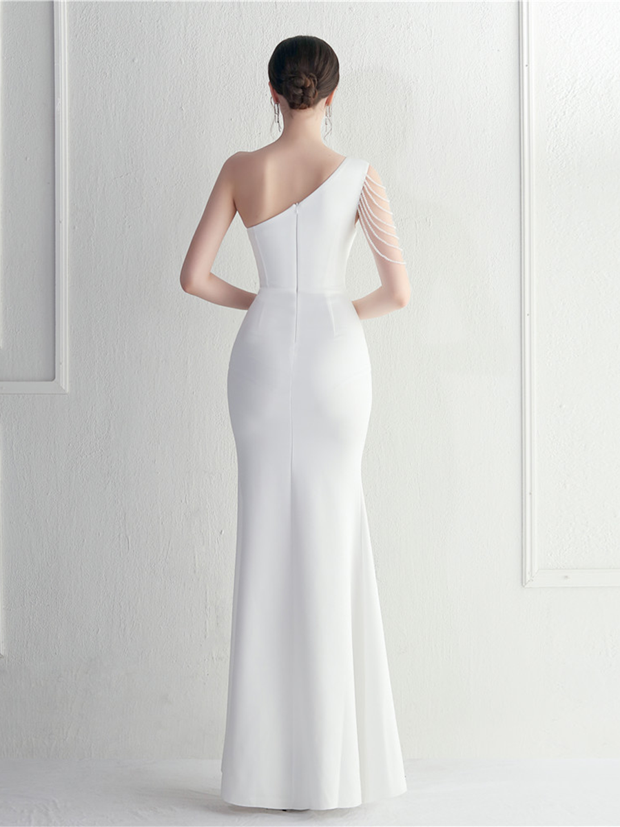 Saoirse Tek Omuz Kesimli Maxi Elbise