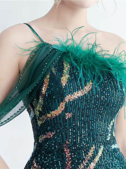 Idalia Zarif Tüy Süslemeli Maxi Elbise