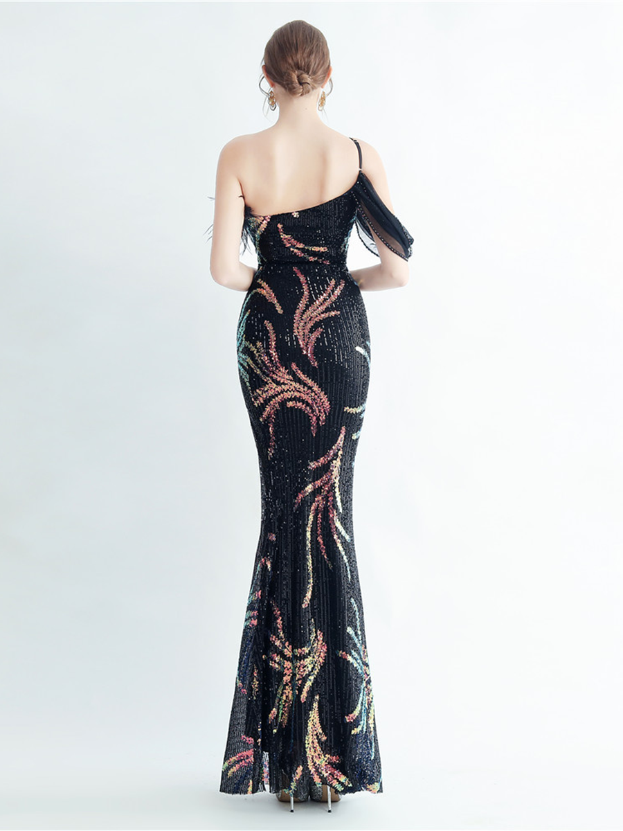 Idalia Zarif Tüy Süslemeli Maxi Elbise