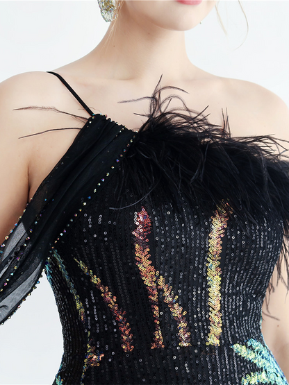 Idalia Zarif Tüy Süslemeli Maxi Elbise