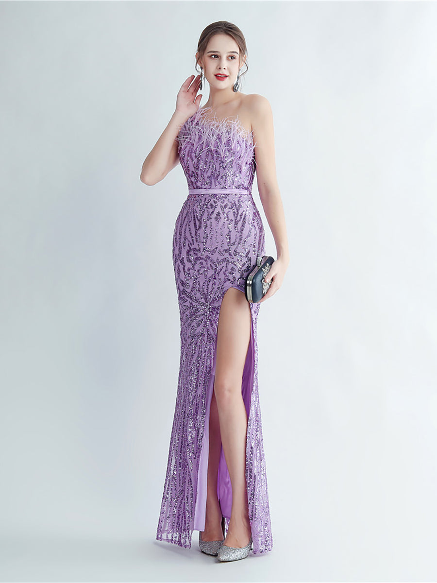 Amara Tüy Boncuk Zincirli Maxi Elbise