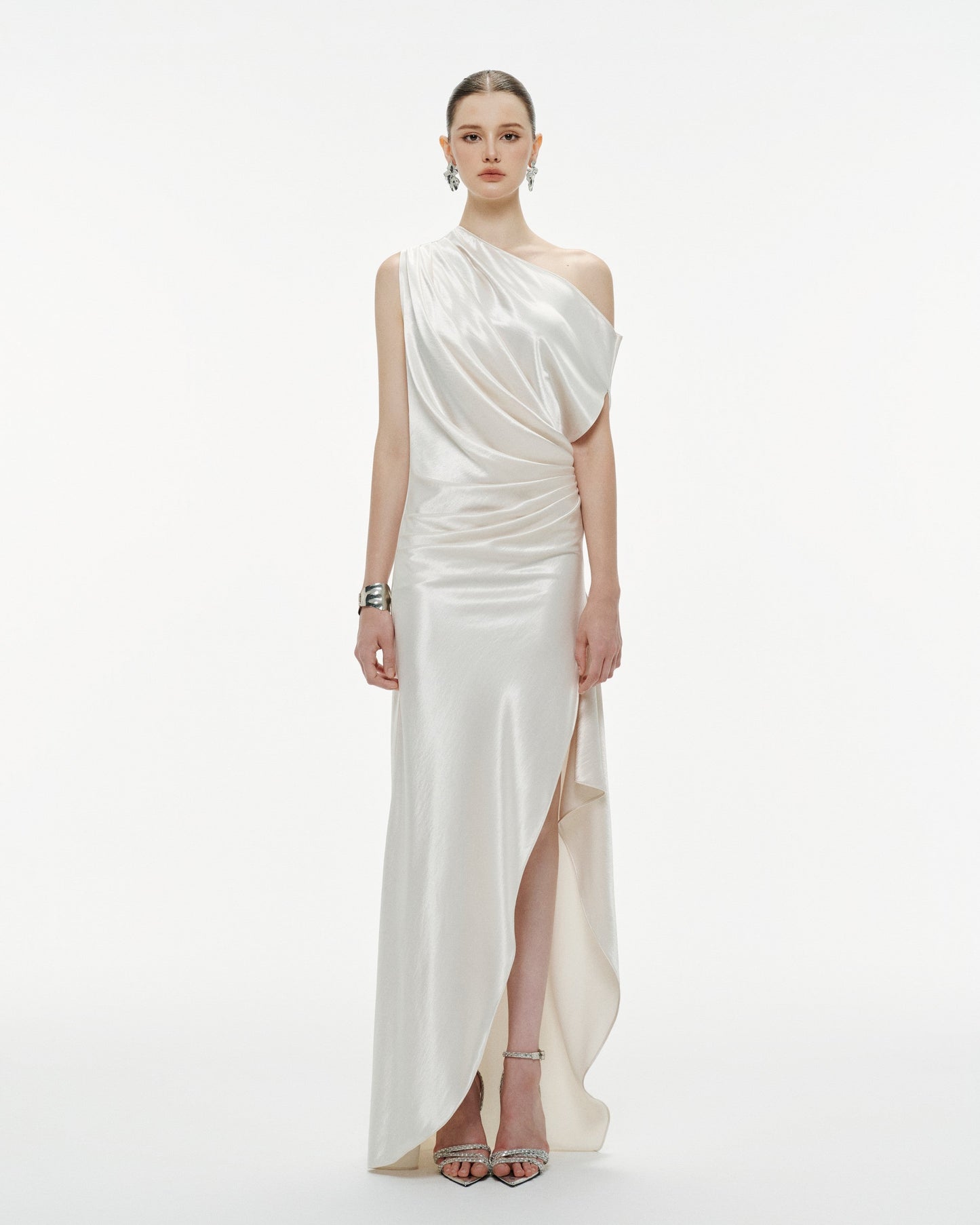 Astraea Maxi Elbise -Beyaz